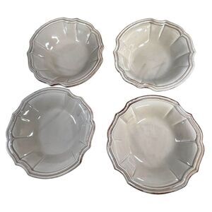 Set of 4 Home Bizzirri Italy Soup Pasta Salad Bowl 9” Beige Italian Hand Made Lg
